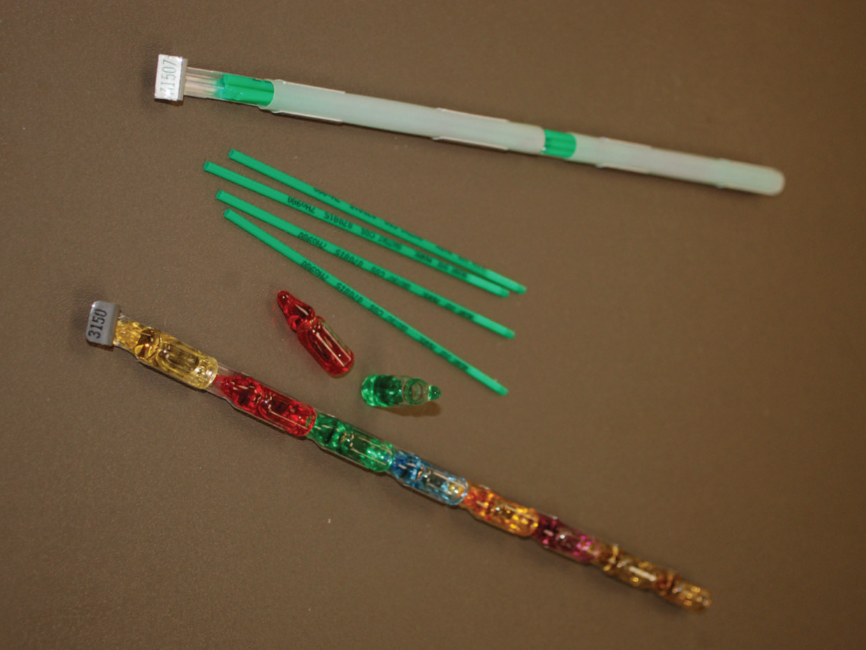 new semen straws and old ampules